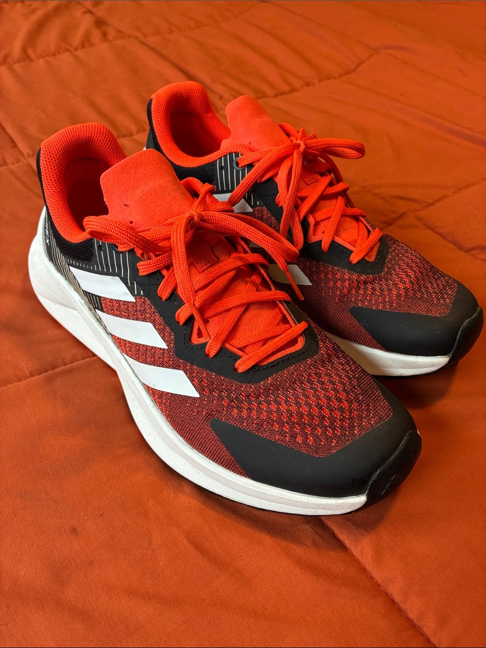 Adidas Black & Orange Athletic Running Shoes